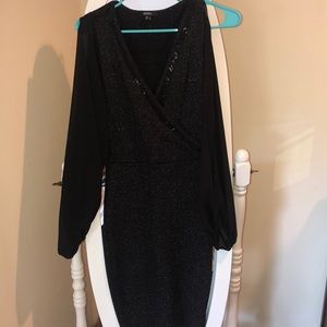 Women’s XOXO black beaded glittered dress